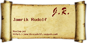 Jamrik Rudolf névjegykártya